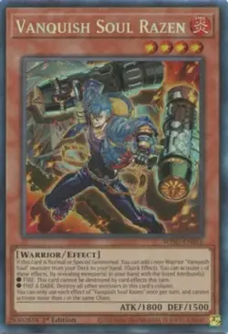 Yugioh! LP Vanquish Soul Razen - WISU-EN016 - Collector's Rare - 1st Edition Lig - Image 1