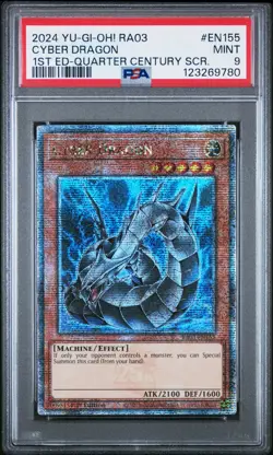 2024 YU-GI-OH! RA03-QUARTER CENTURY BONANZA #EN155 CYBER DRAGON PSA 9 - Image 1