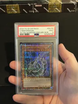 2024 YU-GI-OH! RA03-QUARTER CENTURY BONANZA #EN155 CYBER DRAGON PSA 9 - Image 3