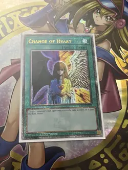 Yugioh! NM Change of Heart RA01-EN050 (Quarter Century Secret) 1st Ed - Image 1