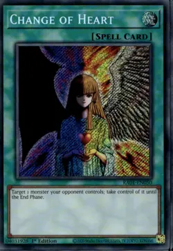 Change of Heart 1st Ed Secret Rare RA01-EN050 Yu-Gi-Oh! - Image 1
