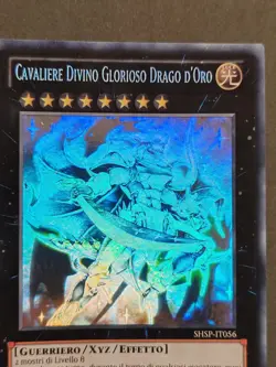 Yu-Gi-Oh Cavaliere Divino Glorioso Drago D'oro Rara GHOST - Image 2