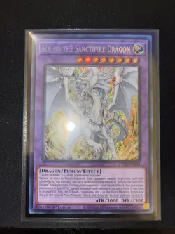 Yu-Gi-Oh Albion the Sanctifire Dragon 1st Edition Secret Rare (CYAC - EN035) - Image 1
