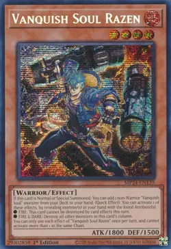 Vanquish Soul Razen MP24-EN139 Prismatic Secret Rare 1st Ed Near Mint Yu-Gi-Oh! - Image 1