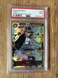 2023 One Piece Card Game Sabo Manga Alt Art English OP04-083 PSA 9 - Image 1