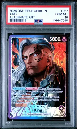 PSA 10 - 2024 ONE PIECE OP08-TWO LEGENDS 057 KING ALTERNATE ART (English) - Image 1