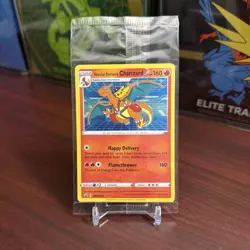 Special Delivery Charizard Pokemon Center Promo Card Holo (SWSH075) - SEALED - Image 1