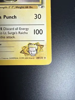 Pokemon TCG Lt. Surge's Raichu Gym Heroes 28/132 Unlimited Rare Card - Image 5
