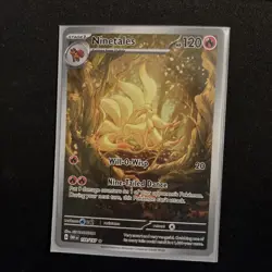 Pokemon Card Ninetails 199/197 Obsidian Flames Full Art Secret Rare NM - Image 1
