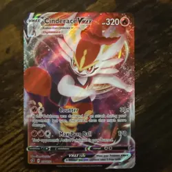 Pokemon TCG Cinderace VMAX Holo Ultra Rare Card Rebel Clash 036/192 - Image 1