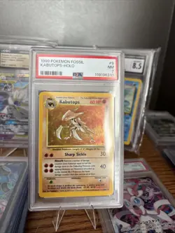 Pokemon TCG Kabutops Holo Rare Unlimited Card 9/62 Fossil PSA 7 - Image 1