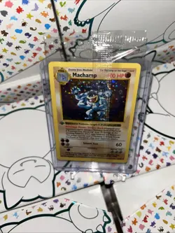 Pokemon TCG CCG Card Single - FACTORY SEALED MACHAMP 1st Ed Shadowless Base Set - Image 1