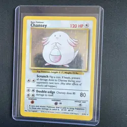 Pokemon Chansey Holo Rare TCG Card Base Set Unlimited 3/102 LP - Image 1
