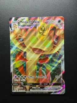 Meowth VMAX Black Star Promo SWSH005 Pokemon Jumbo Card Holo English 2020 - Image 1