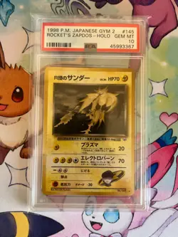 PSA 10 Rocket's Zapdos 145 Gym Challenge (Japanese) Rare Pokemon Card - Image 1