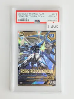 PSA 10 Rising Freedom Gundam U Ultra Rare 2024 Arsenal Base Card UT Unitribe - Image 1