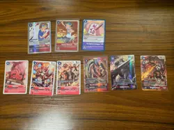 The complete Digimon Line of Gallantmon with 2 tamer cards & 1 option card. - Image 1