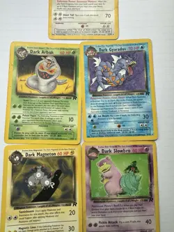 Lot Of (5) Team Rocket Cards Base Rare Played - Image 3