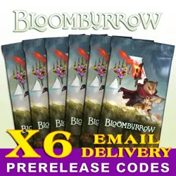 MTG ARENA PRERELEASE CODE CARD - X6 DIGITAL BLOOMBURROW BOOSTER PACKS DOWNLOAD - Image 1