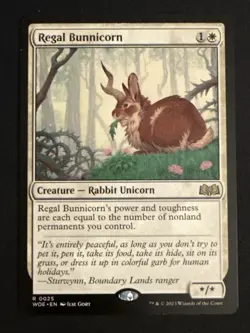 1x Regal Bunnicorn (25) Wilds of Eldraine LP MTG Magic the Gathering x1 MKE - Image 1