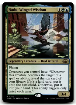 MTG Nadu, Winged Wisdom R Modern Horizons 3 193 LP - Image 1