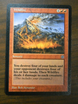 MTG Portal 2 Second Age Wildfire Red Rare NM Condition - Image 1