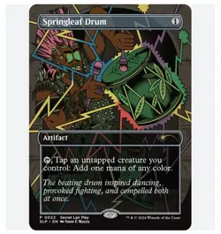 Springleaf Drum RCQ PROMO Regular Borderless Full Art MTG NM Near Mint New - Image 1