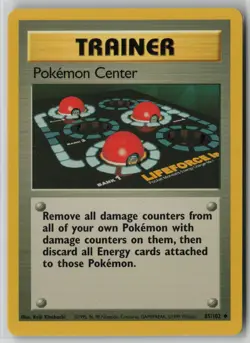 Pokemon Center 85/102 Pokemon Base Set Uncommon Moderately Played Card (MP) - Image 1