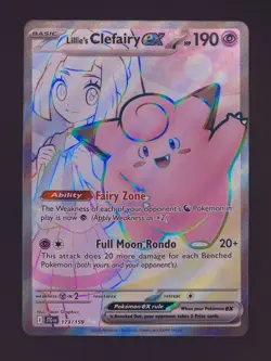 Lillie’s Clefairy ex 173/159 Ultra Rare Journey Together Pokemon TCG NM - Image 1