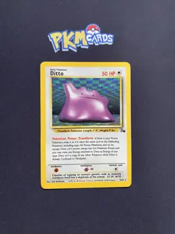Pokemon TCG Ditto Fossil 3/62 Holo Rare MP. - Image 1