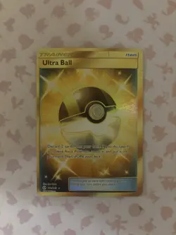 Pokemon Ultra Ball Secret Rare 161/149 SM Base Set Trainer Item Foil English - Image 1