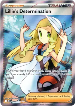 Lillie's Determination 169/132 Pokemon TCG Mega Evolution Full Art Holo Rare NM - Image 1