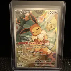 Pokemon Eevee TCG 173 Illustration Rare Black Star Promo Prismatic Evolution NM - Image 1