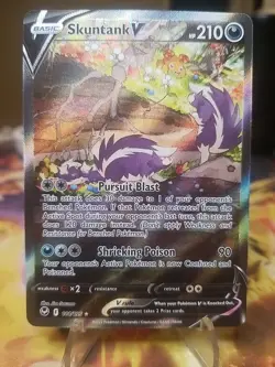 2022 Pokemon SWSH Silver Tempest Skuntank V #181/195 NM - Image 2