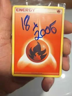 18x Pokemon Fire Energy - EX Era 2005 - Basic Energy - NM Lot - Image 3