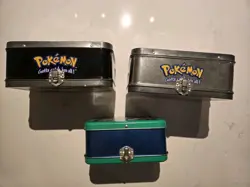 Pokemon Gotta Catch 'em All, Pikachu, Mew/Mewtwo Tin Boxs Lot Of 3 1999 Vintage - Image 2