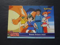 2001 Topps Pokemon Johto League Champions Screen Snaps! SNAP03 Brave Prince Ash! - Image 1