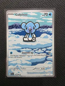 Cubchoo 109/086 NM - Illustration Rare - 2025 TCG Pokemon Black Bolt - Image 1