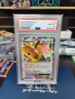2016 Pokemon XY Evolutions Dragonite EX 72/108 PSA 10 - Image 1