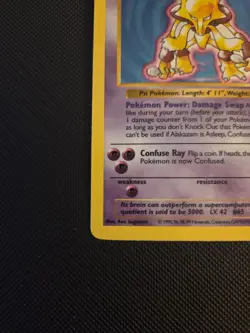 Pokemon TCG Alakazam Base Set 1/102 Holo Shadowless Holo Rare - Image 5