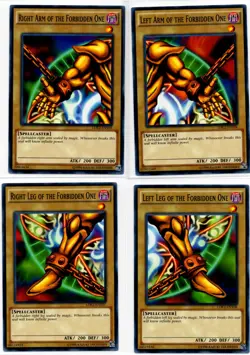 Yugioh Exodia the Forbidden One Set LDK2-ENY05 Y06 Y07 Y08 NM - Image 1