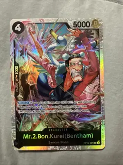 Mr.2.Bon.Kurei (Bentham) OP14-091 SR The Azure Sea's Seven - ONE PIECE ENGLISH - Image 1