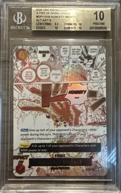 *Gem MINT**BGS 10*One Piece Honesty Impact Alt Art OP11-018 Fist of Divine Speed - Image 1