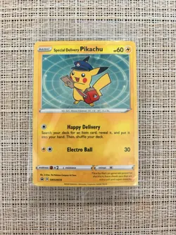 Special Delivery Pikachu SWSH074 Holo Promo Card SEALED - Image 1