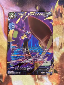 Beerus, Airy Annihilator Foil SR card BT19-036 Dragon Ball Super card ccg NM/M - Image 1