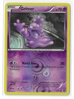 Grimer 52/99 Reverse Holo Next Destinies Black & White B&W Pokemon TCG Card NM - Image 1