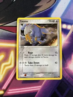 Tauros 5/17 Holo Rare Promo Pop Series 2 Promotional Set Pokemon Card 2005 HP - Image 1