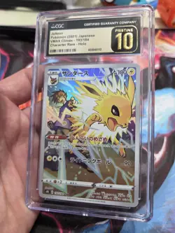 ⚡⚡ CGC 10 Pristine Jolteon 193/184 CHR VMAX Climax s8b Japanese Pokemon Card - Image 1