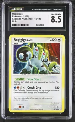 CGC 8.5 Regigigas 2008 Legends Awakened 15/146 Holo Pokemon Card - Image 1