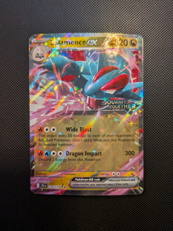 Pokemon TCG Salamence ex 114/159 2025 Journey Together Stamped Promo Card - Image 1